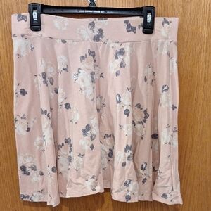 Soft pink floral circle skirt